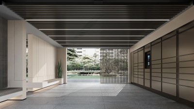 现代休息区3D模型下载